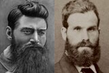 Two black and white images of two bearded men.