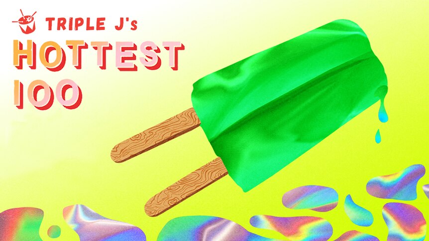 Artwork for triple j's Hottest 100 2018 with a green icypole
