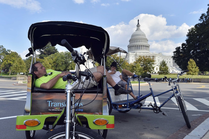 Rickshaw driver in shutdown mode