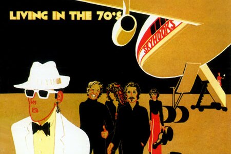 Skyhooks album cover featuring caricatures of the band's members.