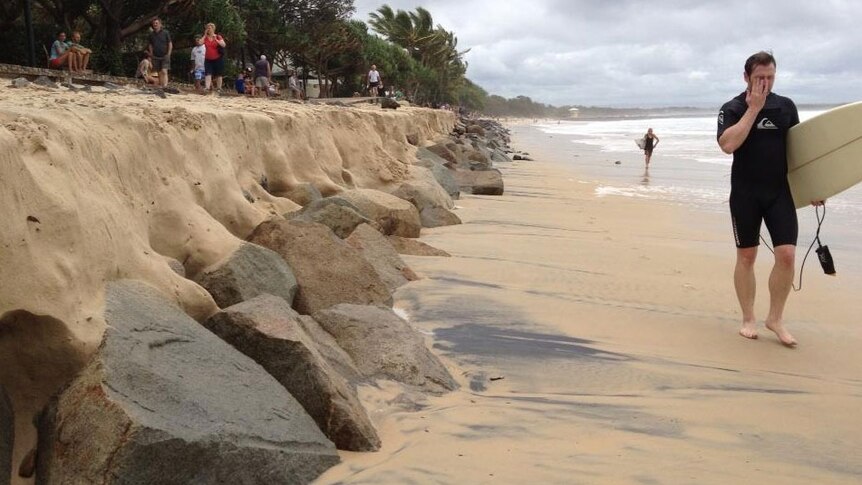Erosion at Noosa Heads on Qld Sunshine Coast