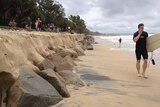 Erosion at Noosa Heads on Qld Sunshine Coast