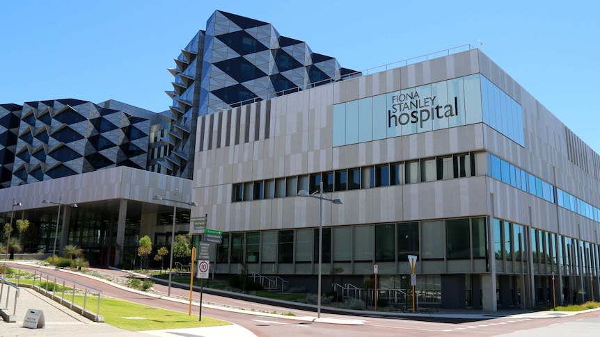 Finished Fiona Stanley Hospital main entrance in Murdoch