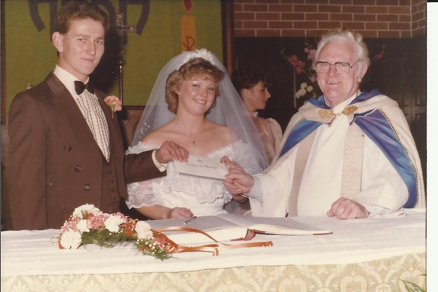 Allan Stauffer married Sharon Horner in July 1984