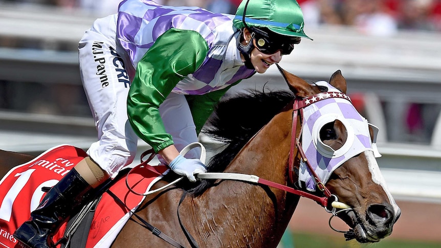 Michelle Payne wins the Melbourne Cup