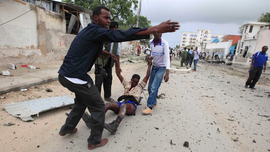 Wounded man evacuated after Somalia UN attack