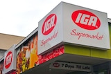 An IGA supermarket sign outside one of their stores in suburban Brisbane.