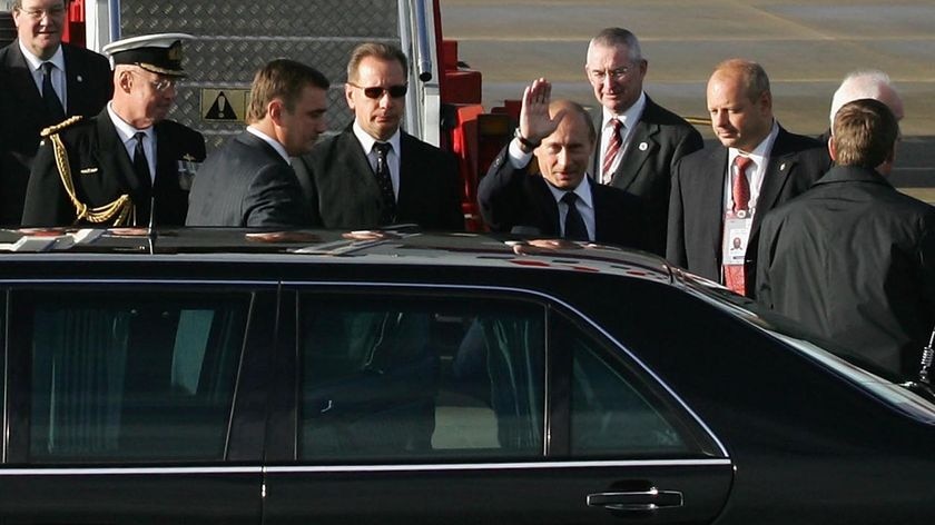 Vladimir Putin signed the deal hours after arriving in Sydney.
