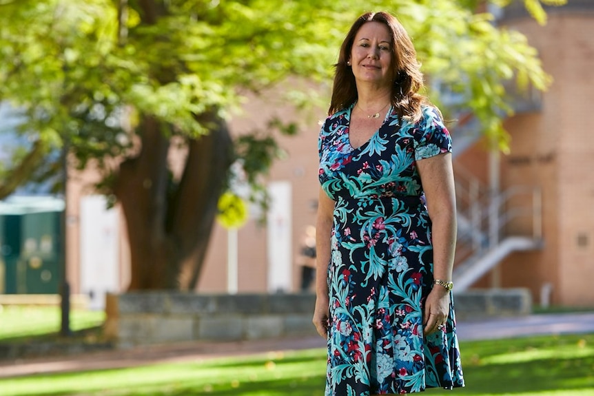 Carmella Pestell standing in the grounds of UWA