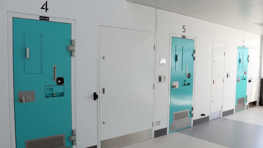 Cell doors at the Alexander Maconochie Centre.