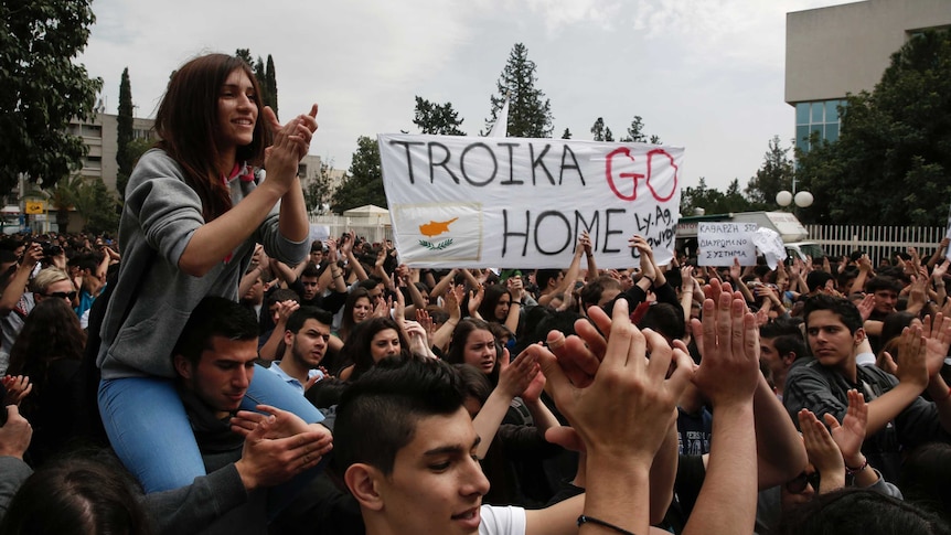 Students protest in Cyprus