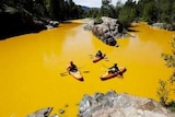 An image included in a draft Eurobodalla Shire Council submission shows pollution caused by a gold mine in Colorado's Animas River in the United States.