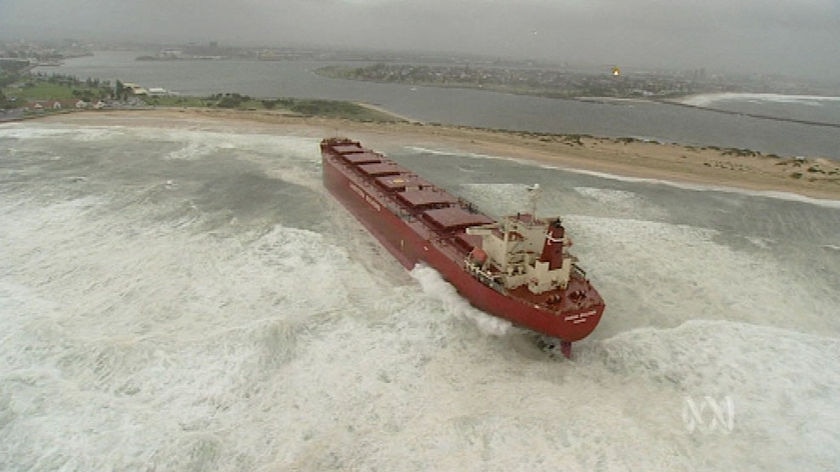 Grounded freighter MV Pasha Bulker