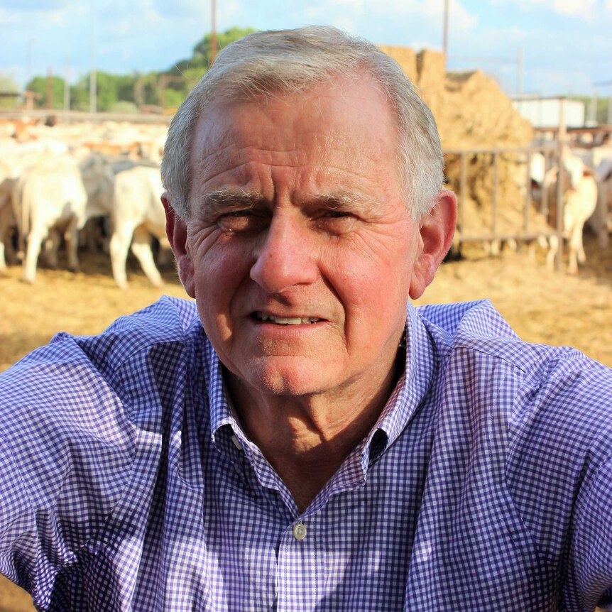 Man pictured in front of banner for Australian Livestock Exporters Council