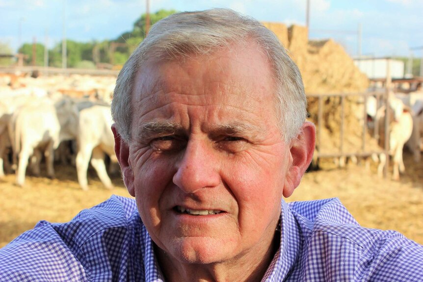 Man pictured in front of banner for Australian Livestock Exporters Council