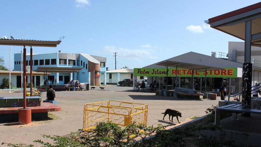 The town square on Palm Island