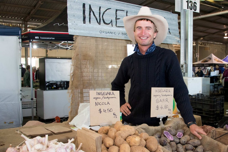 Laurence Koenig at Canberra market