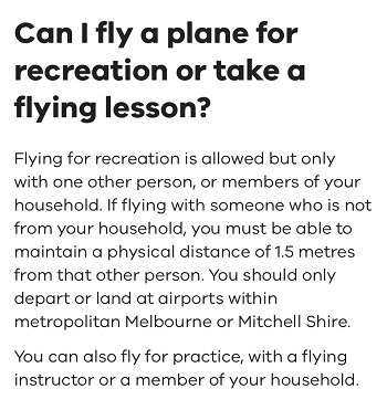 The DHHS advice on flying.