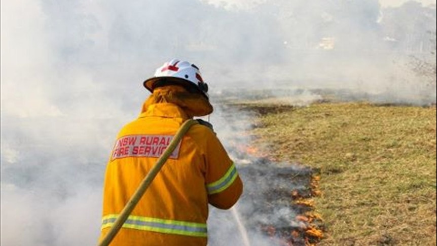 The Rural Fire Service is battling a bushfire at Williamtown that is generating a lot of smoke.