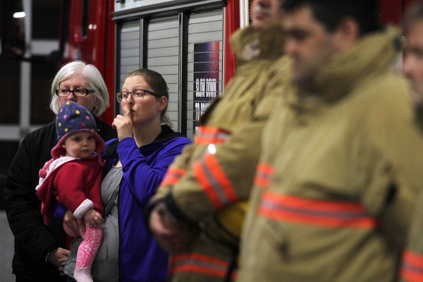 Family at Mt Gambier MFS station