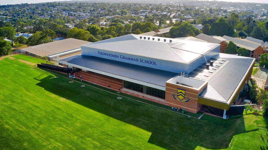 An aerial picture of the school grounds at Toowoomba Grammar