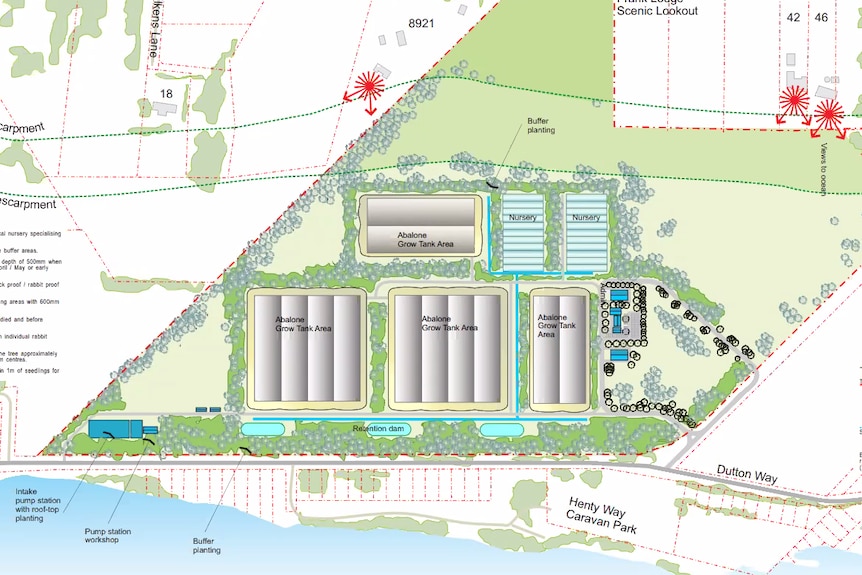 A blueprint of the abalone farm