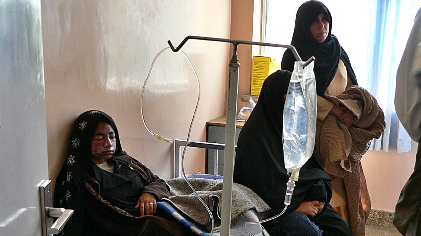 The victims of the acid attack are recovering in a Kandahar hospital.