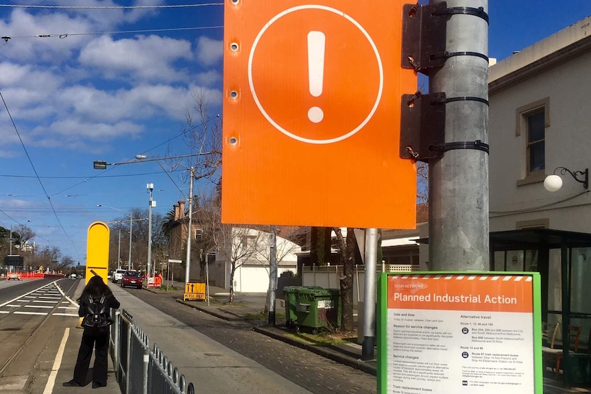 Melbourne tram travellers faced a four-hour stoppage due to industrial action on August 30, 2019.