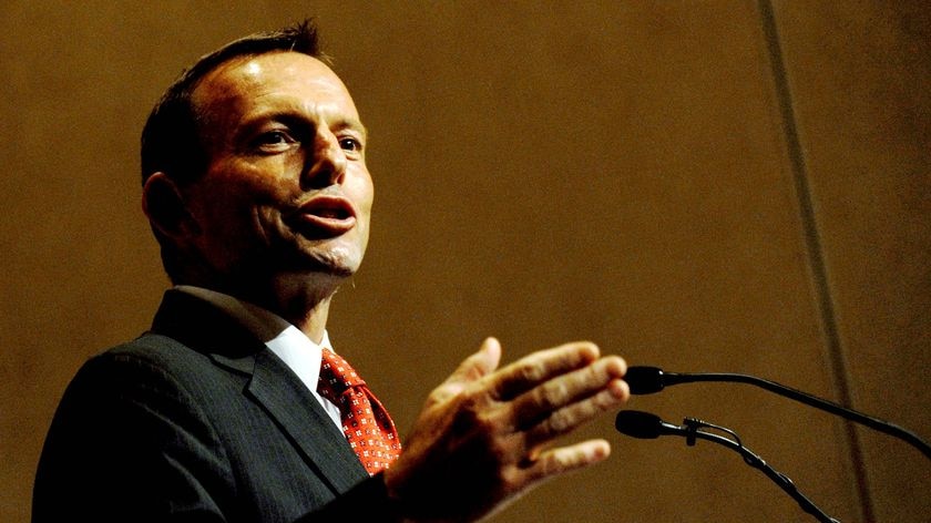 Mr Abbott received a standing ovation before his speech to the Liberal Party's NSW state council meeting.