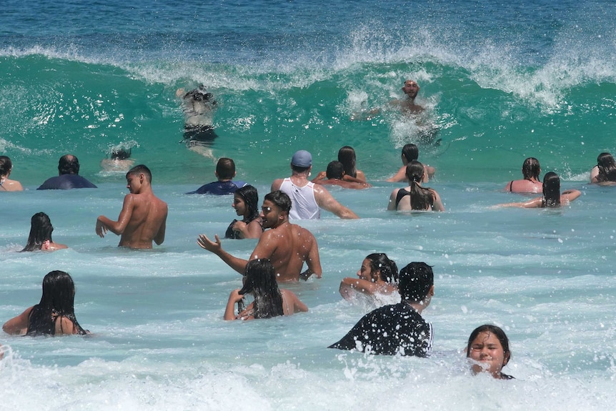 Swimmers at Bondi Beach