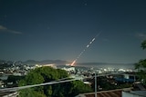 landscape showing missile streak