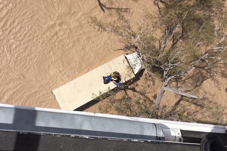 Truck driver trapped