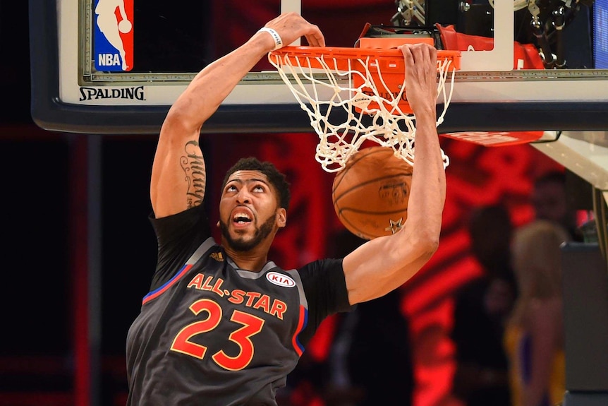 Anthony Davis dunks in the All Star game