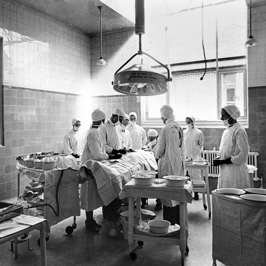 Prince Henry Hospital operating theatre, where the first kidney transplants in NSW took place in 1965.