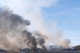 Smoke rises after Korean artillery strikes