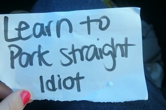 An anonymous note left on Emily Rebecca Deguara's car