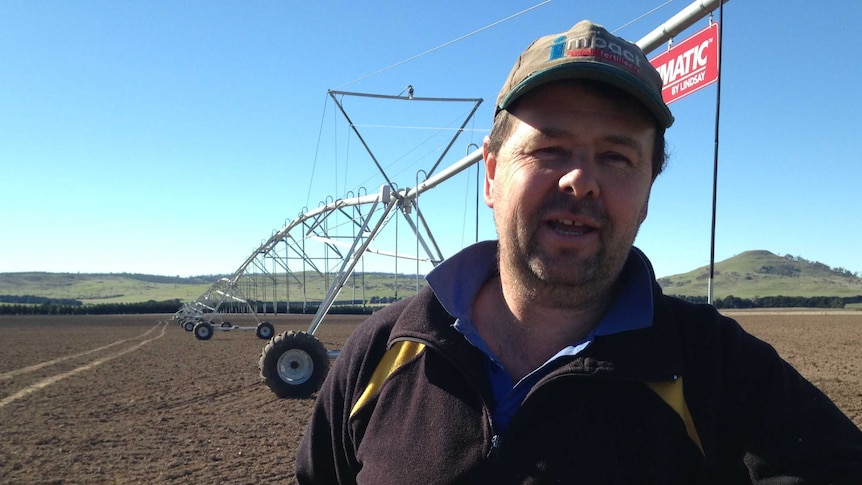 Farmer Justin Burbury is one of 60 farmers who signed up to the Midlands Irrigation Scheme.
