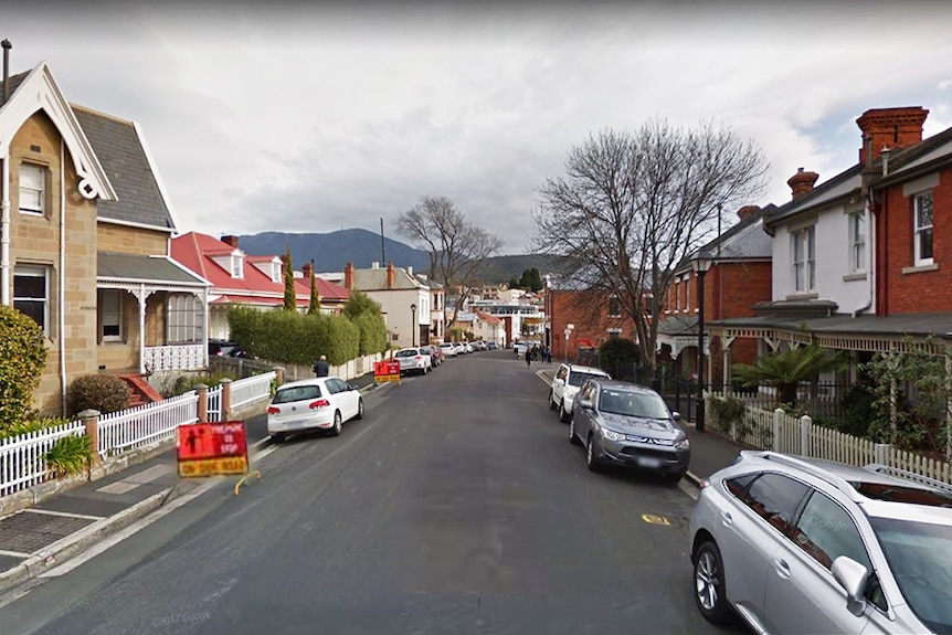A street in Battery Point, Hobart.