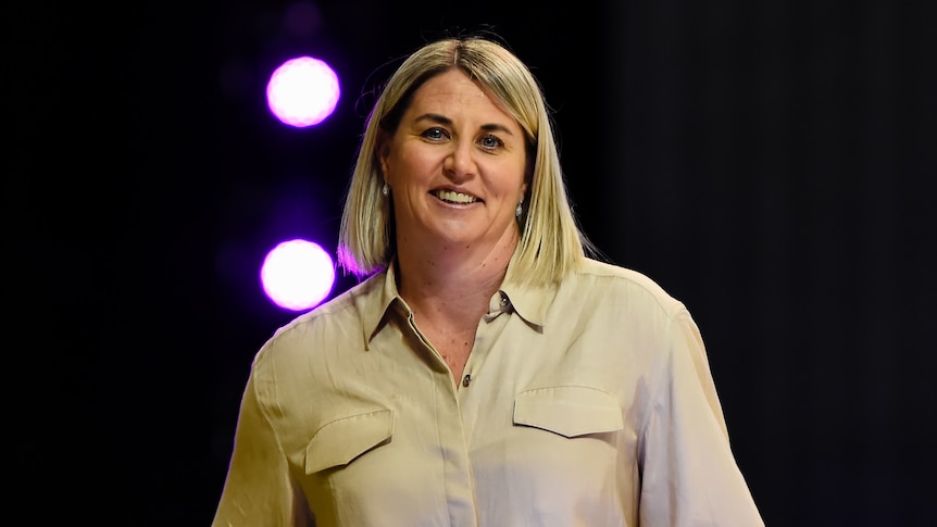 Stacey Marinkovich smiles at Constellation Cup