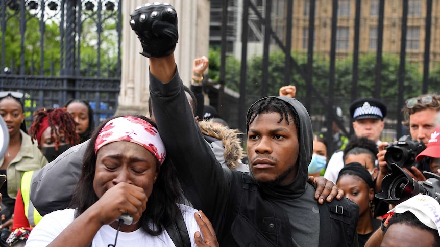 John Boyega at a Black Lives Matter Protest in London