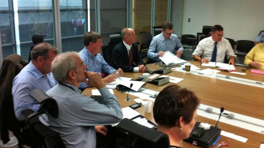 Queensland Premier Campbell Newman at state disaster meeting