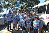 The Fogarty family of Engadine, and friends, ready for the NRL grand final.