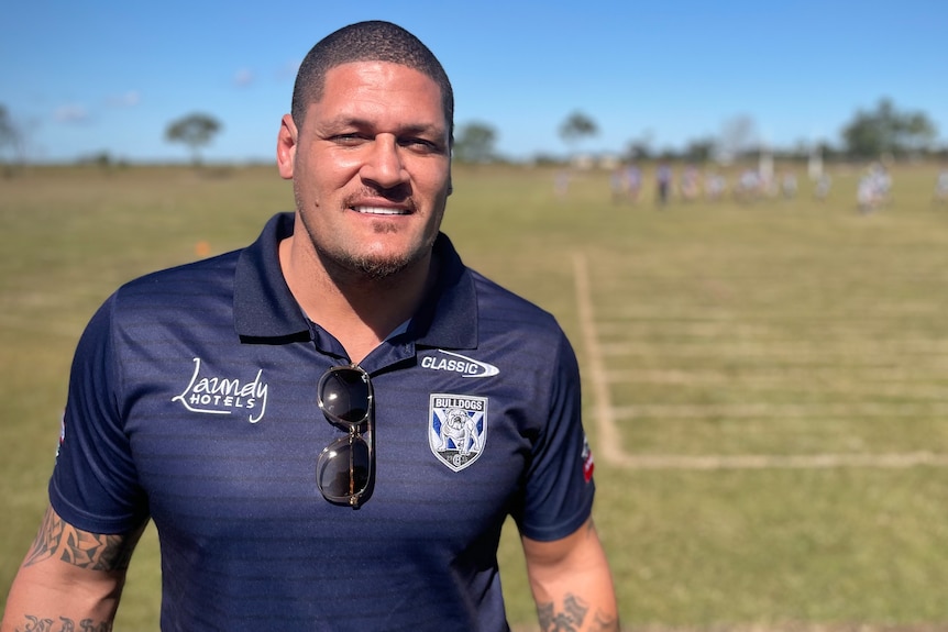 bulldogs legend Willie Mason at Salter Oval in Bundaberg