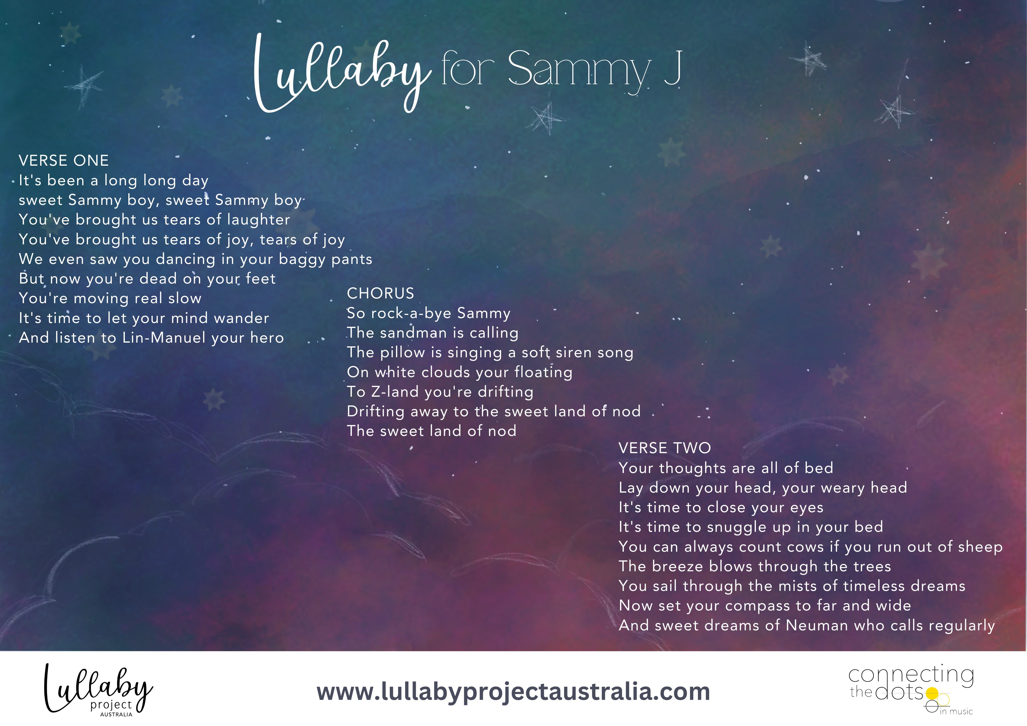 Lullaby Project creates a sleepy song for Sammy J - ABC listen