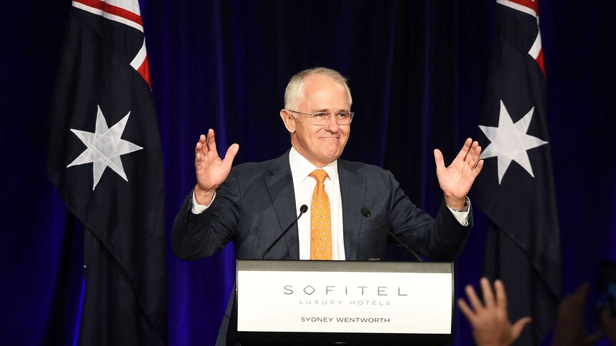 Malcolm Turnbull addresses party members