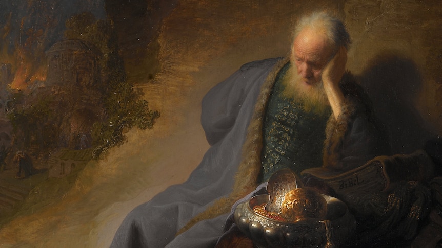 Jeremiah Lamenting the Destruction of Jerusalem: Rembrandt