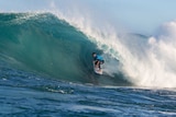 Jay Davies firing at the Margaret River Pro