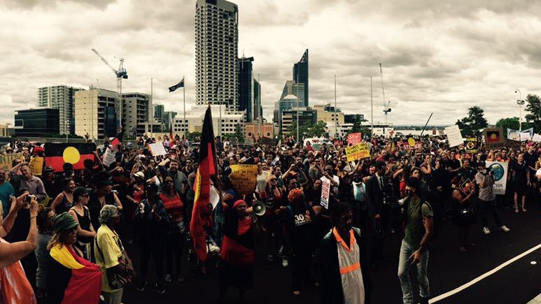 Indigenous rally outside WA Parliament