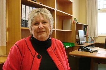 Agricultural consultant Jan Davis in an office