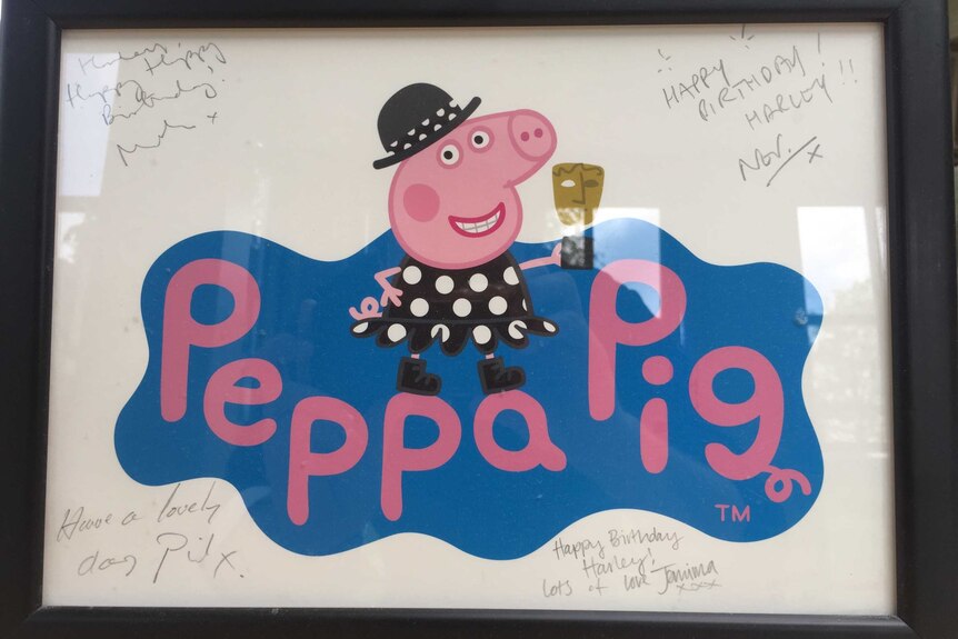 Harley Bird's congratulations on 10 years as Peppa Pig